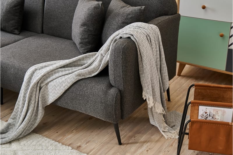 Revos 4-personers Sofa med Chaiselong - Antracit - Møbler - Sofaer - Sofa med chaiselong