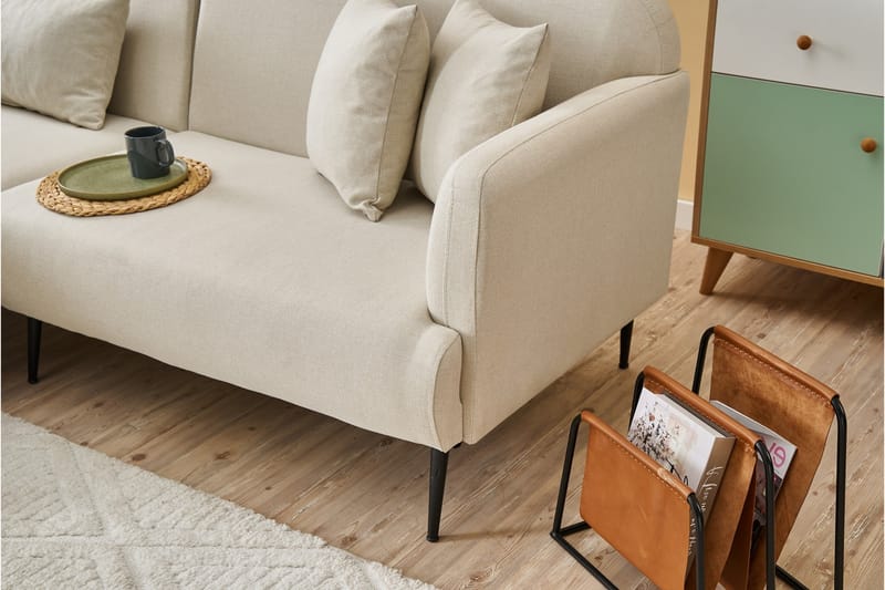 Revos 4-personers Sofa med Chaiselong - Creme - Møbler - Sofaer - Sofa med chaiselong