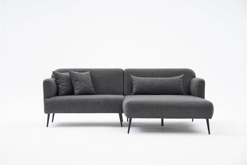 Revos 4-personers Sofa med Chaiselong - Antracit - Møbler - Sofaer - Sofa med chaiselong