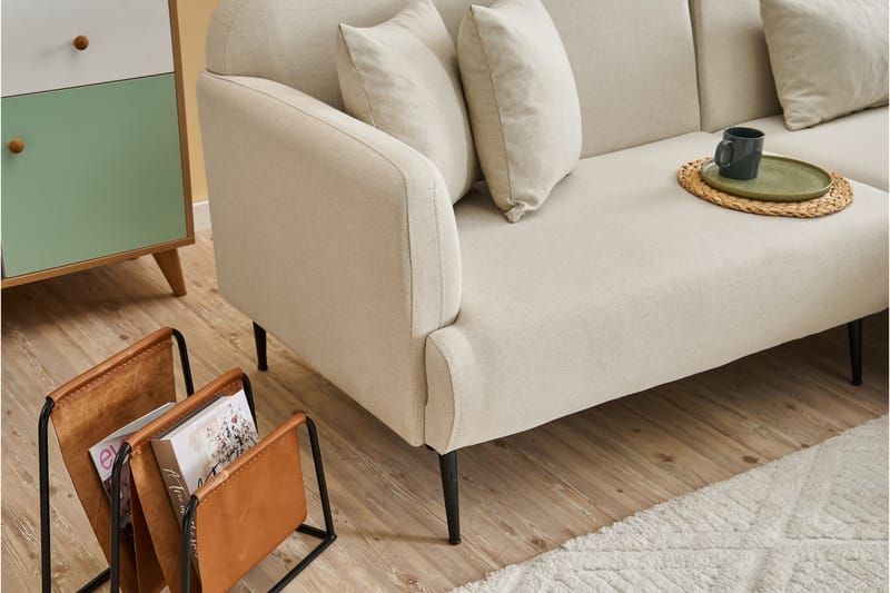 Revos 4-personers Sofa med Chaiselong - Creme - Møbler - Sofaer - Sofa med chaiselong