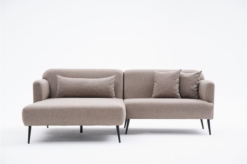 Revos 4-personers Sofa med Chaiselong - Brun - Møbler - Sofaer - Sofa med chaiselong