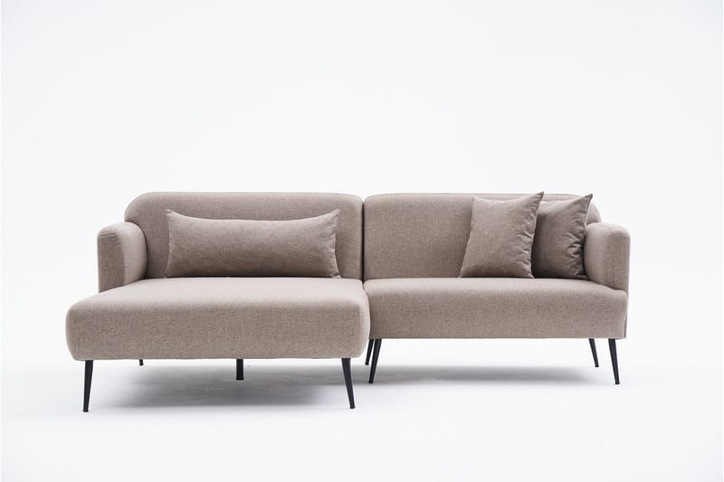 Revos 4-personers Sofa med Chaiselong - Brun - Møbler - Sofaer - Sofa med chaiselong