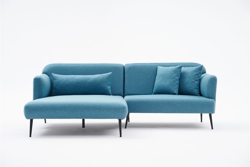 Revos 4-personers Sofa med Chaiselong - Turkis - Møbler - Sofaer - Sofa med chaiselong