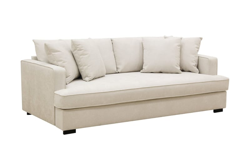 Rossi Dybde 3-personers Sofa Hel pude - Lys Beige - Møbler - Sofaer - 3 personers sofa