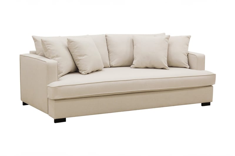 Rossi Dybde 3-personers Boucl�é Sofa Hel pude - Lys Beige - Møbler - Sofaer - 3 personers sofa