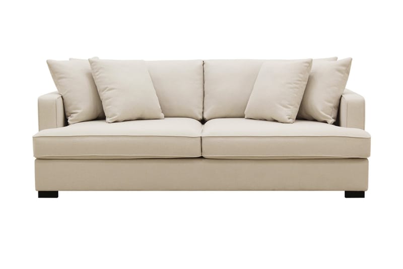 Rossi Dybde 3-personers Bouclé Sofa - Lys Beige - Møbler - Sofaer - 3 personers sofa