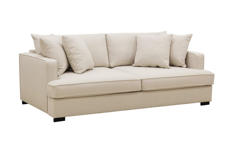 Rossi Dybde 3-personers Bouclé Sofa - Lys Beige - Møbler - Sofaer - 3 personers sofa