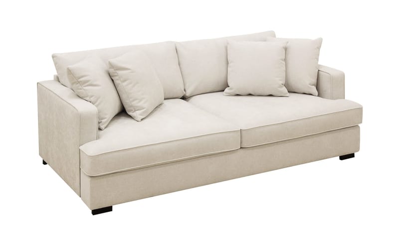 Rossi Dybde 3-personers Sofa - Lys Beige - Møbler - Sofaer - 3 personers sofa