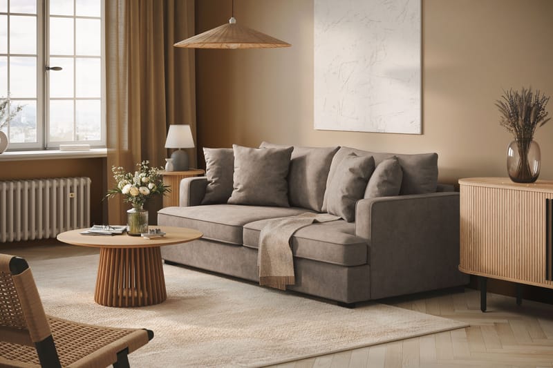 Rossita Dybde 3-personers Sofa - Lys Brun - Møbler - Sofaer - 3 personers sofa