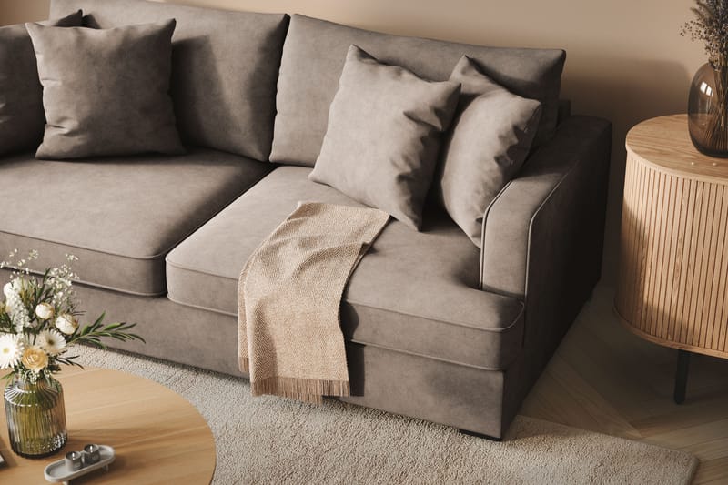 Rossita Dybde 3-personers Sofa - Lys Brun - Møbler - Sofaer - 3 personers sofa