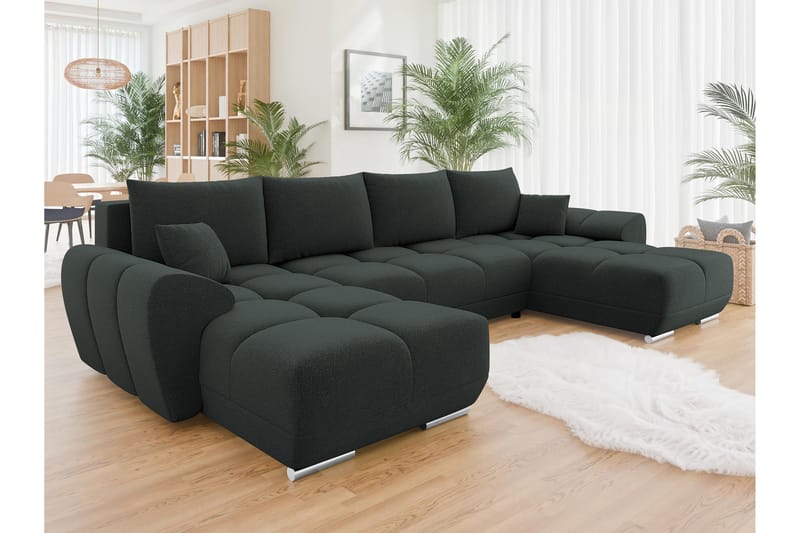 Simerly Sofa Dobbeltdivan 4-personers - Sort - Møbler - Sofaer - U Sofa