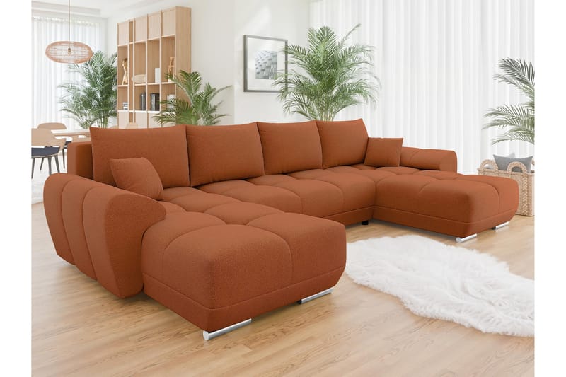 Simerly Sofa Dobbeltdivan 4-personers - Orange - Møbler - Sofaer - U Sofa