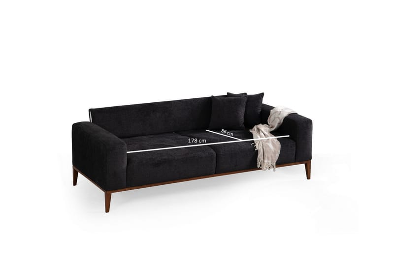 Sinor 4-personers Sovesofa - Antracit - Møbler - Sofaer - Sovesofaer