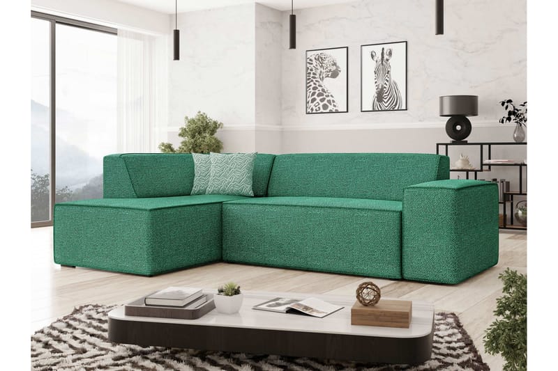 Slucajno Sofa med Chaiselong 3-personers - Grøn - Møbler - Sofaer - Sofa med chaiselong