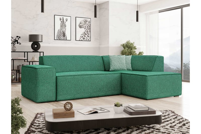 Slucajno Sofa med Chaiselong 3-personers - Grøn - Møbler - Sofaer - Sofa med chaiselong