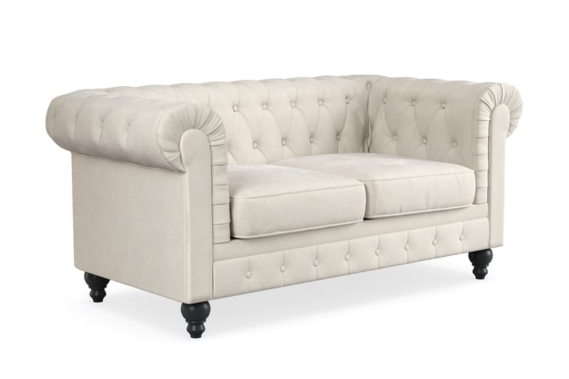 Chesterfield Lyx Sofagruppe 2-pers+Lænestol - Beige - Møbler - Sofaer - Sofagrupper - Chesterfield sofagruppe