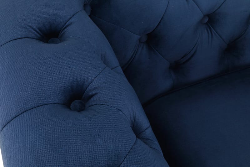 Chesterfield Deluxe Sofagruppe 3-pers+2-pers Velour - Petrolblå - Møbler - Sofaer - Sofagrupper - Chesterfield sofagruppe