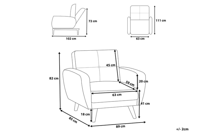 Florli sofagruppe 2-pers. + 3-pers - Sort - Møbler - Sofaer - Sofagrupper