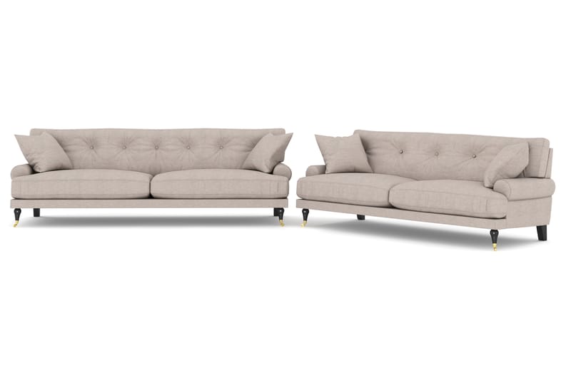 Andrew Sofagruppe 3+2 - Beige/Messing - Møbler - Sofaer - Sofagrupper - Howard sofagruppe