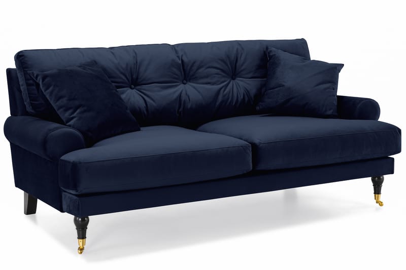 Andrew Sofagruppe sofa 3+2 i Fløjl - Mørkeblå - Møbler - Sofaer - Sofagrupper - Howard sofagruppe