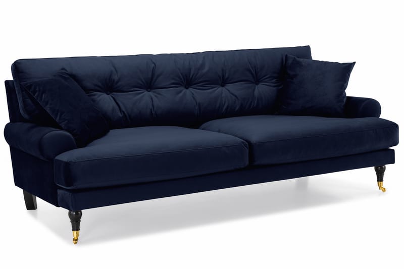 Andrew Sofagruppe sofa 3+2 i Fløjl - Mørkeblå - Møbler - Sofaer - Sofagrupper - Howard sofagruppe