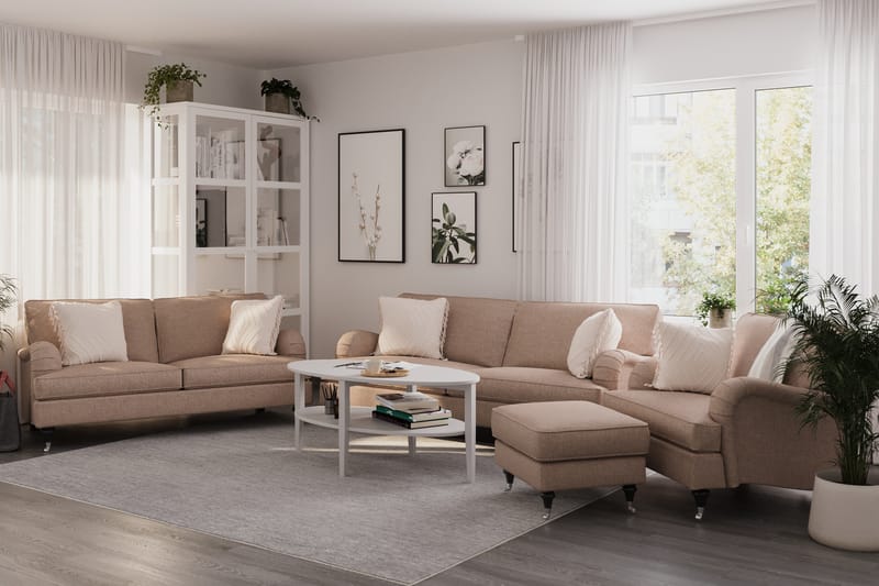 Howard Classic Sofagruppe 3,5-pers+3-pers+Lænestol - Mørkbeige - Møbler - Sofaer - Sofagrupper - Howard sofagruppe