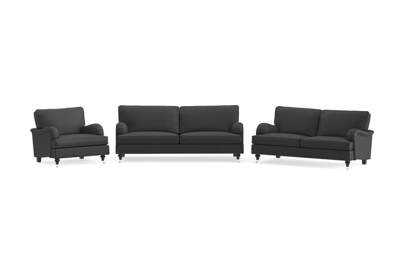 Howard Classic Sofagruppe 3,5-pers+3-pers+Lænestol - Mørkegrå - Møbler - Sofaer - Sofagrupper - Howard sofagruppe