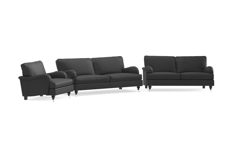 Howard Classic Sofagruppe 3,5-pers+3-pers+Lænestol - Mørkegrå - Møbler - Sofaer - Sofagrupper - Howard sofagruppe