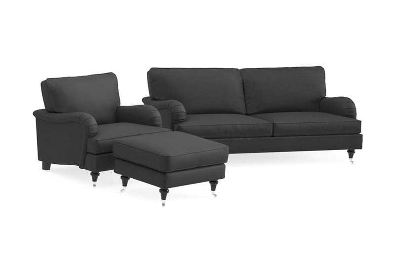 Howard Classic Sofagruppe 3,5-pers+Lænestol+Puf - Mørkegrå - Møbler - Sofaer - Sofagrupper - Howard sofagruppe