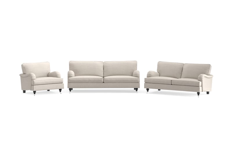 Howard Classic Sofagruppe 3,5-pers+3-pers+Lænestol - Beige - Møbler - Sofaer - Sofagrupper - Howard sofagruppe