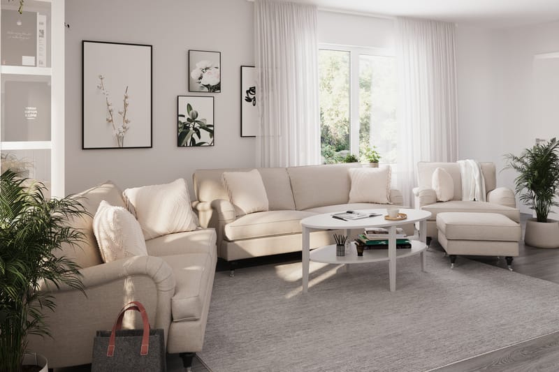 Howard Classic Sofagruppe 3,5-pers+3-pers+Lænestol - Beige - Møbler - Sofaer - Sofagrupper - Howard sofagruppe