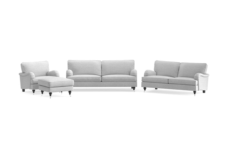 Howard Classic Sofagruppe 3,5-pers+3-pers+Lænestol+Puf - Grå - Møbler - Sofaer - Sofagrupper - Howard sofagruppe