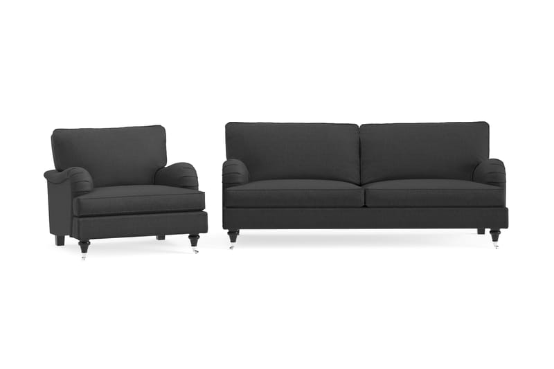 Howard Classic Sofagruppe 3-pers+Lænestol - Mørkegrå - Møbler - Sofaer - Sofagrupper - Howard sofagruppe