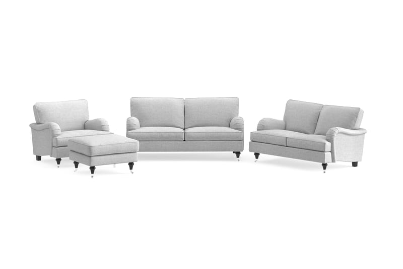 Howard Classic Sofagruppe 3-pers+2-pers+Lænestol+Puf - Grå - Møbler - Sofaer - Sofagrupper - Howard sofagruppe