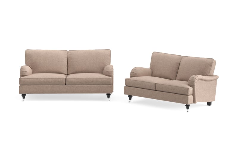 Howard Classic Sofagruppe 3-pers+2-pers - Mørkbeige - Møbler - Sofaer - Sofagrupper - Howard sofagruppe