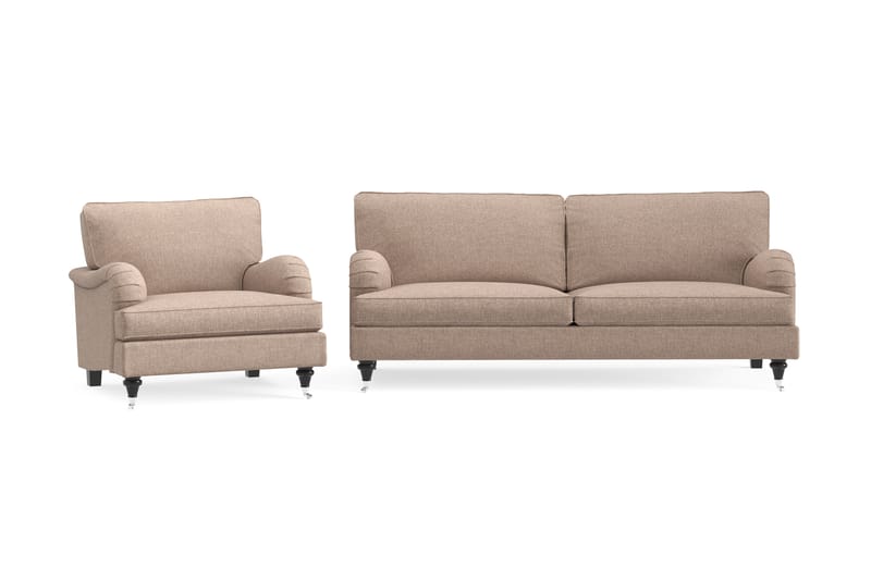 Howard Classic Sofagruppe 3-pers+Lænestol - Mørkbeige - Møbler - Sofaer - Sofagrupper - Howard sofagruppe