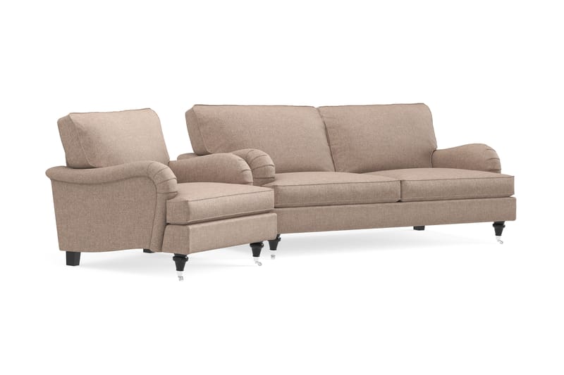 Howard Classic Sofagruppe 3-pers+Lænestol - Mørkbeige - Møbler - Sofaer - Sofagrupper - Howard sofagruppe