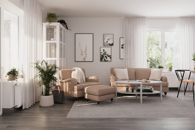 Howard Classic Sofagruppe 3-pers+Lænestol - Mørkbeige - Møbler - Sofaer - Sofagrupper - Howard sofagruppe