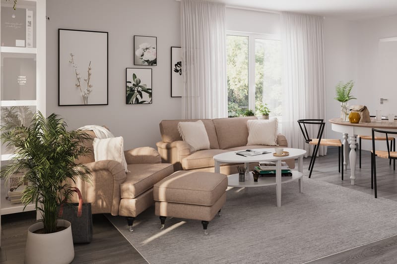 Howard Classic Sofagruppe 3-pers+Lænestol - Mørkbeige - Møbler - Sofaer - Sofagrupper - Howard sofagruppe