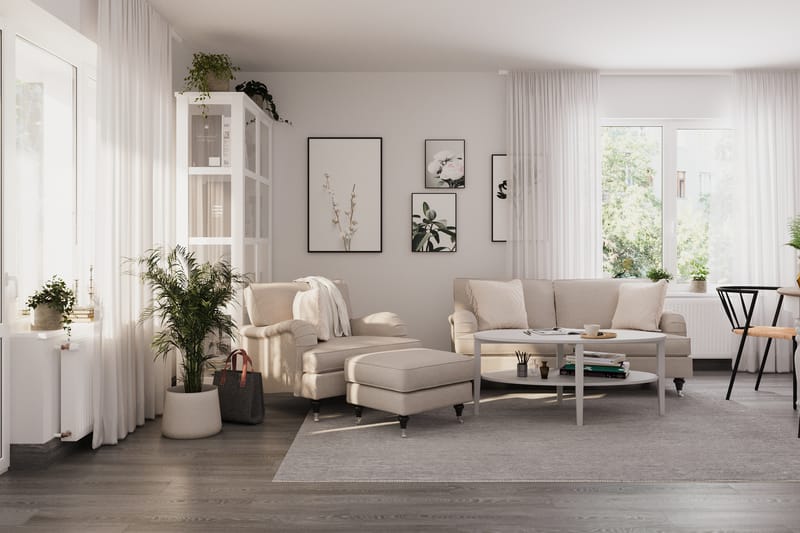 Howard Classic Sofagruppe 3-pers+Lænestol+Puf - Beige - Møbler - Sofaer - Sofagrupper - Howard sofagruppe