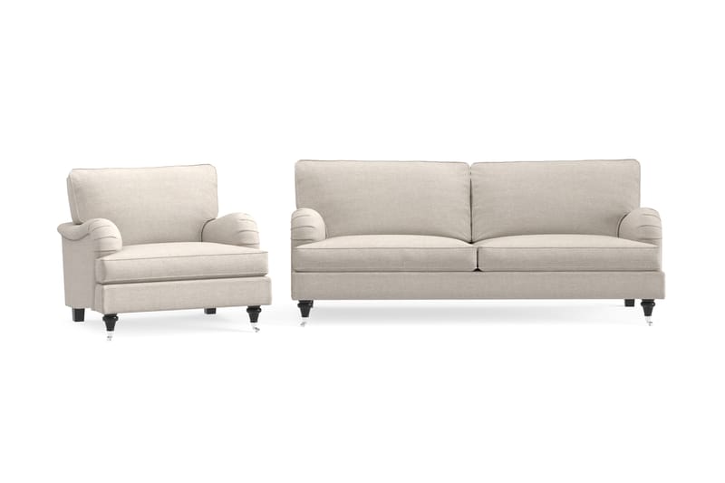 Howard Classic Sofagruppe 3-pers+Lænestol - Beige - Møbler - Sofaer - Sofagrupper - Howard sofagruppe