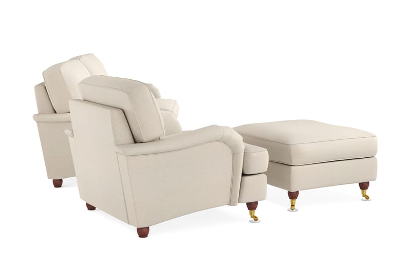 Howard Lyx Sofagruppe 3-pers+Lænestol+Puf - Beige - Møbler - Sofaer - Sofagrupper - Howard sofagruppe