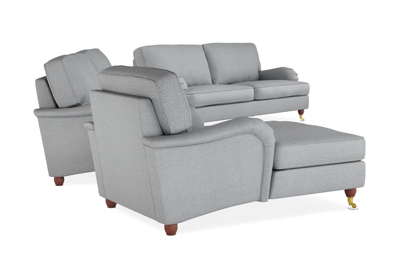 Howard Lyx Sofagruppe 4-pers+3-pers+Chaiselong - Lysegrå - Møbler - Sofaer - Sofagrupper - Howard sofagruppe