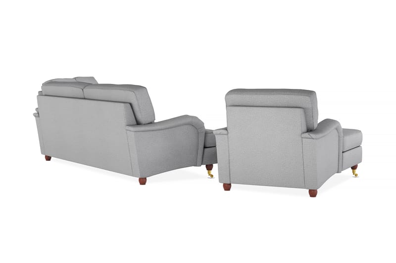 Howard Lyx Sofagruppe 4-pers+3-pers+Chaiselong - Lysegrå - Møbler - Sofaer - Sofagrupper - Howard sofagruppe