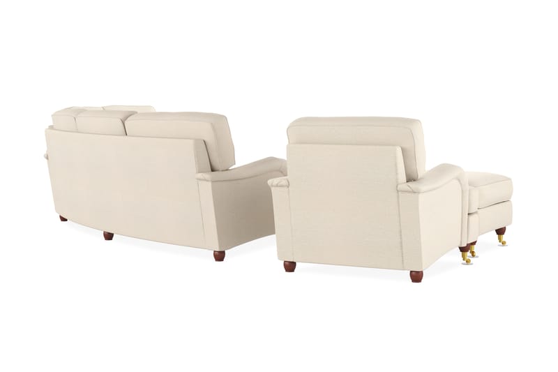 Howard Lyx Sofagruppe Buet 4-pers+3-pers+Lænestol+Puf - Beige - Møbler - Sofaer - Sofagrupper - Howard sofagruppe