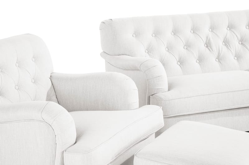 Howard Riviera Sofagruppe 2-pers+3-pers+Lænestol+Fodskammel - Linnebeige - Møbler - Sofaer - Sofagrupper - Howard sofagruppe