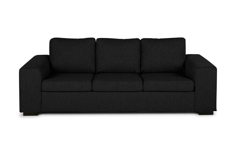 Link Sofagruppe 3-pers+Lænestol+Puf - Sort - Møbler - Sofaer - Sofagrupper - Howard sofagruppe