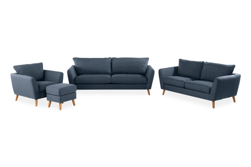 Trend Sofagruppe 2,5+2-Pers+Lænestol - Blå - Sofasæt 3+2+1 - Howard sofagruppe