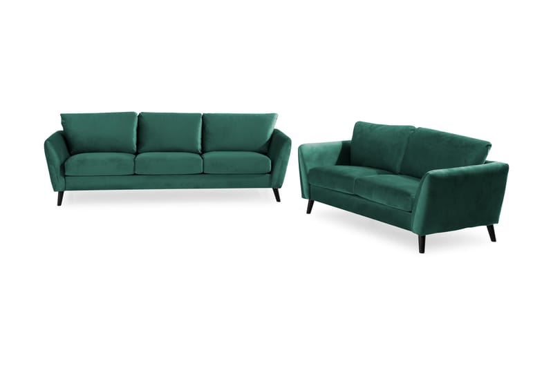 Trend Sofagruppe 2,5+2-Pers Velour - Grøn - Møbler - Sofaer - Sofagrupper - Howard sofagruppe