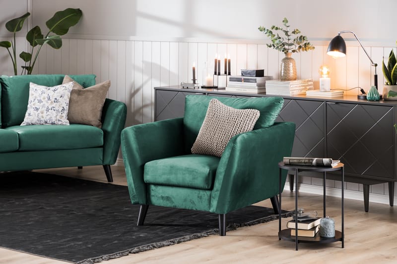 Trend Sofagruppe 2,5+2-Pers Velour - Grøn - Møbler - Sofaer - Sofagrupper - Howard sofagruppe